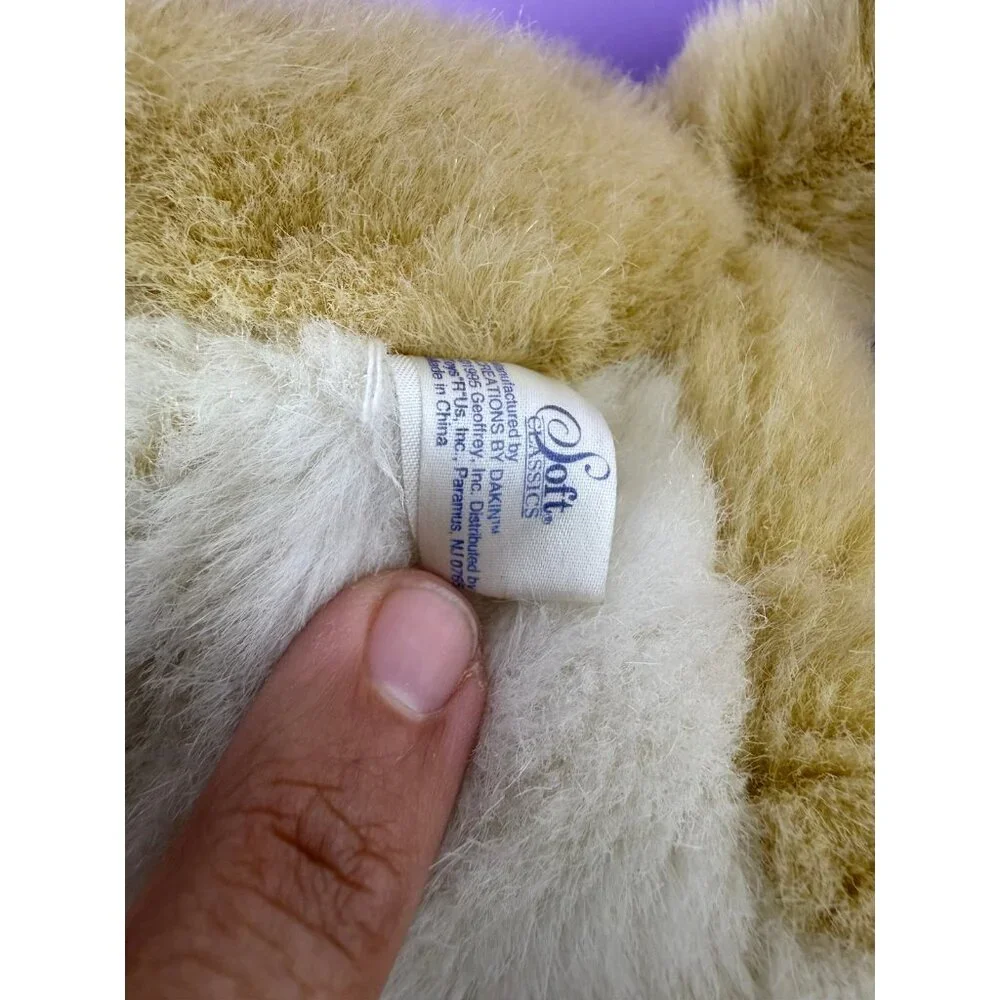 Vtg Dakin Soft Classics Creations Lion Cub Plush Stuffed Animal Toy w/ Collar - Picture 9 of 9